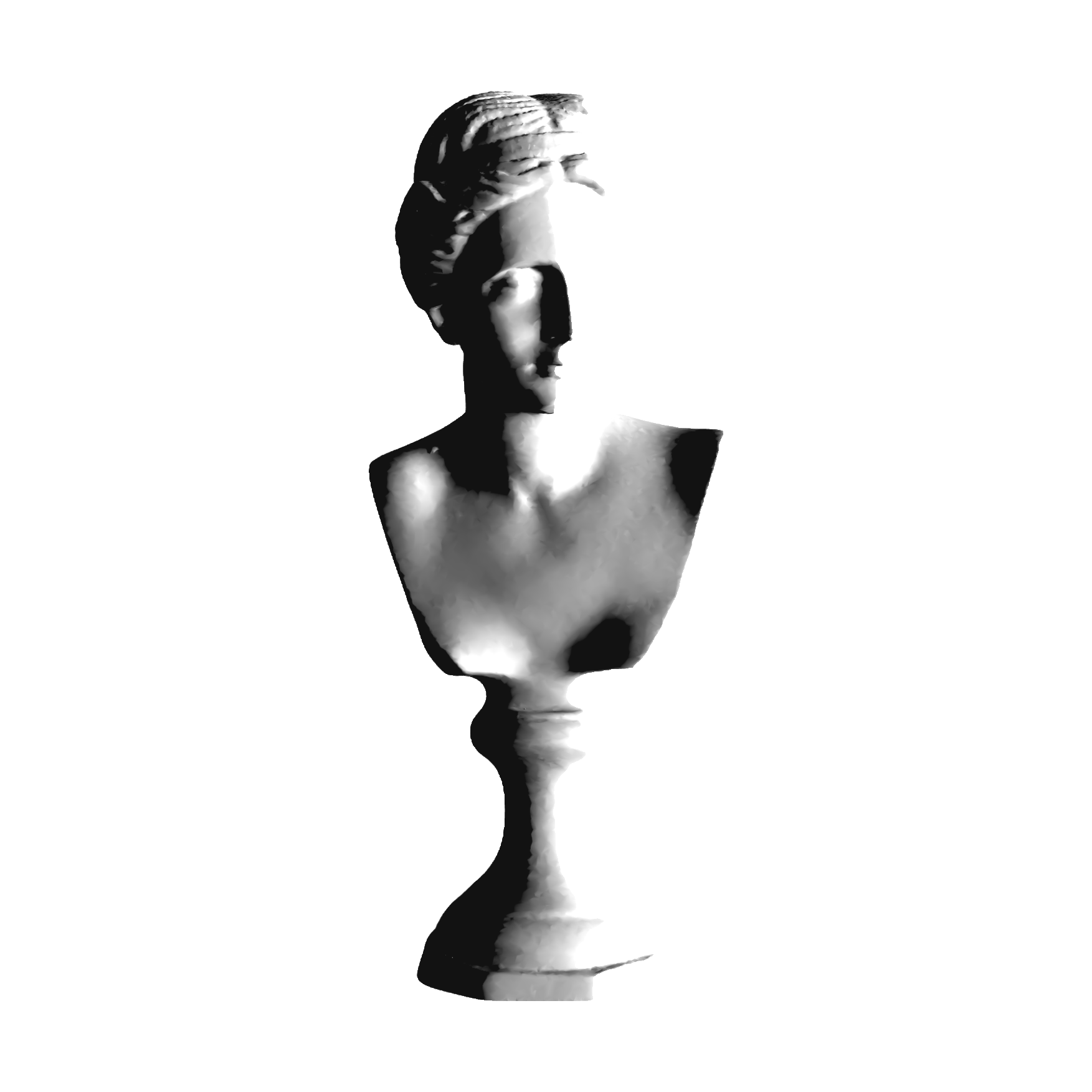 Human head statue reference