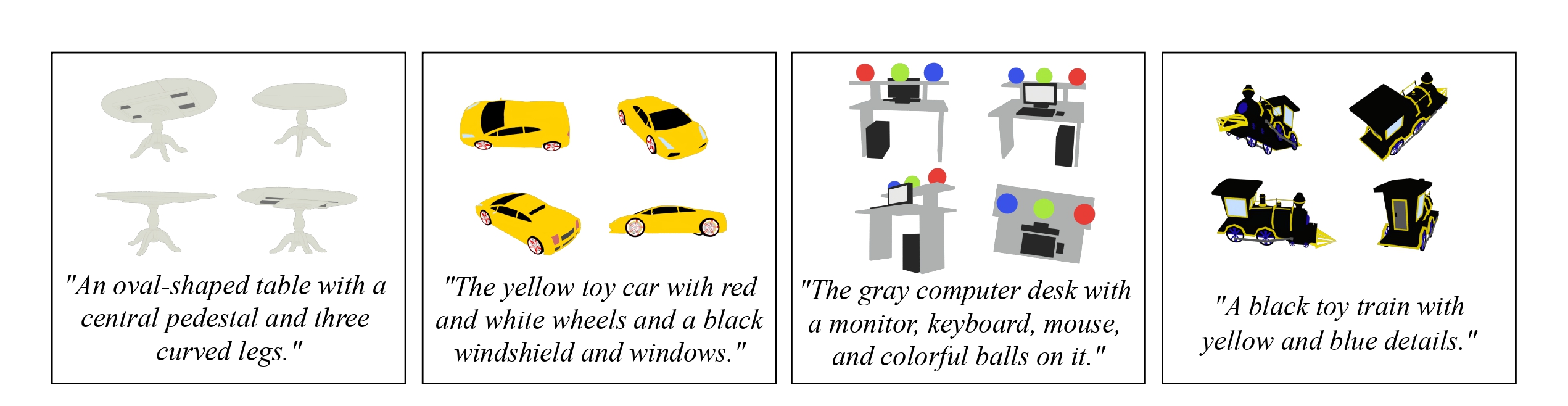 Captions generated by UniMesh